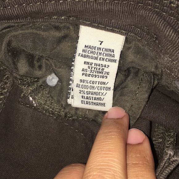 Forest green ripped skinny jeans! - Picture 4 of 6